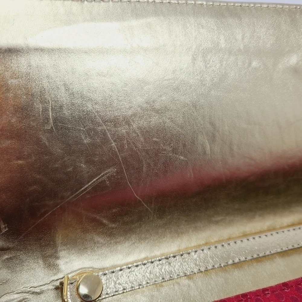 Timothy Hitsman | Vintage Multicolor Large Striped Rectangular Shaped Clutch Bag